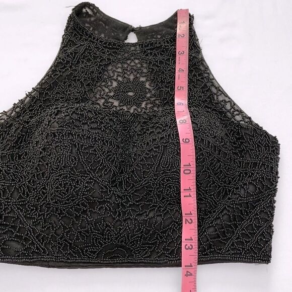 Hand Beaded 90’s Halter Neck Crop Top - Picture 10 of 10